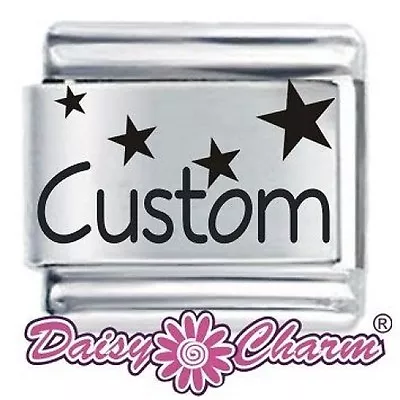 £5.86 • Buy CUSTOM MADE Name & STARS * Daisy Charm Use With Italian Modular Charm Bracelets