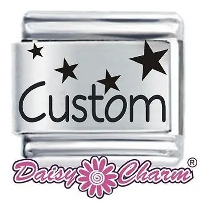 CUSTOM MADE Name & STARS * Daisy Charm Use With Italian Modular Charm Bracelets • £6.01