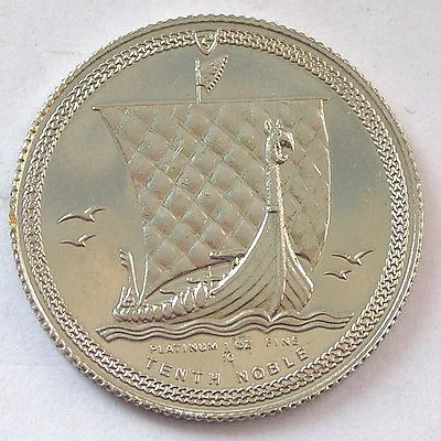 Isle Of Man 1985 Viking Ship Platinum CoinBU • $288