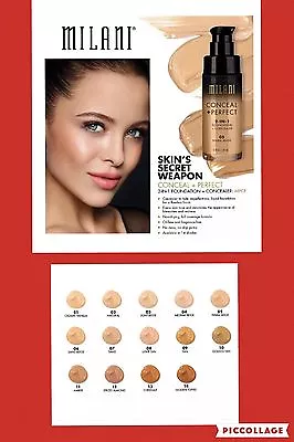 Milani Conceal + Perfect 2-In-1 Liquid Foundation + Concealer CHOOSE YOUR SHADE • $9.58