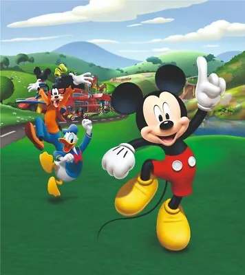 Mickey Mouse Wall Mural Children's Bedroom Wallpaper PREMIUM Decor Non-woven • $97.95