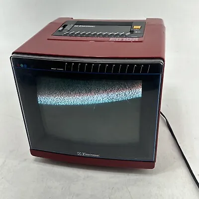 Vintage 1986 Emerson EC10R 10  Color Tube Gaming Television TV (RED) | TESTED • $150