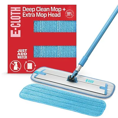 E-Cloth Deep Clean Mop With Extra Mop Head Replacement Premium Microfiber Mops • £37.10