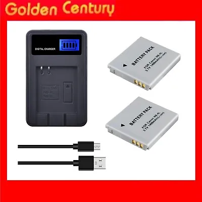 2 Battery +Charger For Canon IXUS 110 IS 120 IS I I7 Zoom 130 115 HS 220  230 HS • $42.95