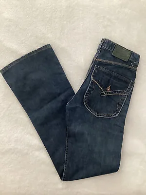 Von Dutch Jeans Womens Blue Flare Leg Denim Actual Measurements 28x32 - NEW • $79.97