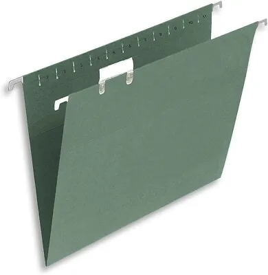 £9.99 • Buy Green Hanging Suspension Files Tabs Insert Filing Cabinet Foolscap Folders