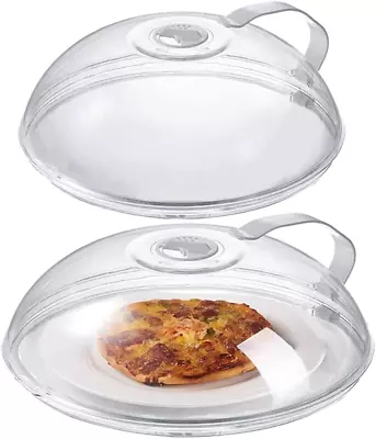 2 Pack Microwave Splatter Cover Transparent Cover Microwave Plate Cover Lid Wi • $25.37