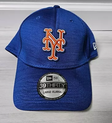 New Era Men's New York Mets Batting Practice Blue 39Thirty Stretch Fit Hat LG/EX • $14.99