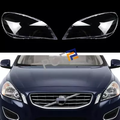 LH&RH Side Headlight Lens Cover+Sealant Glue 2Pcs For Volvo S60 V60 2011-2013  • $178.80