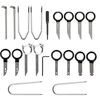 20 Piece Car CD Radio Removal Tool Stereo Release Extraction Keys Set Universal  • £19.07