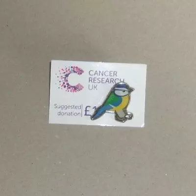 Cancer Research UK  Enamel Pin Badge - Bird - Blue Tit  CRUK 34934 • £3