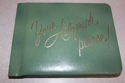 Vintage 1950s - Green/Gold Autograph-Please Book Unused-Clean!! • $15.99