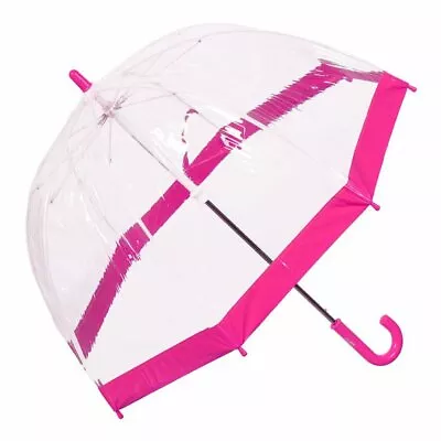 $29.95 • Buy Clifton Childrens Kids PVC Birdcage Pink Border Rain WeddingUmbrella