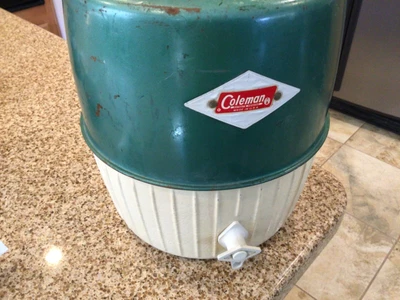 $39.95 • Buy Rare 6/46 Coleman 2 Gallon Green Water Cooler Jug  W/Diamond Logo & Lid Made USA