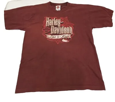 Harley Davidson Jackson Hole Harley Wyoming Short Sleeve T-Shirt LG Live To Ride • $15.99