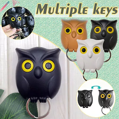 Night Owl Magnetic Wall Key Holder Hook Hanging Key Open Will It Eye • £4.55