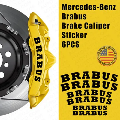 Brabus AMG Car Wheels Brake Caliper Sticker Decal Logo Decoration Sport Black • $21.42