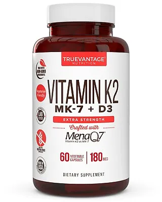 $21.49 • Buy Vitamin K2 180 MCG With D3 5000 IU Supplement For Heart And Bone Health