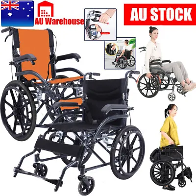 2023 Self Propelled Wheelchair Folding Medical Mobility Old Elderly Disabled Aid • $150.89