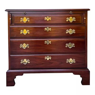 Vintage 1981 Henkel Harris Solid Wild Black Cherry Georgian Bachelor Chest • $1495.95