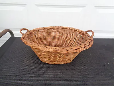 Vintage Laundry Style Basket W/ Two Handles 14  X 10.5  • $22.50