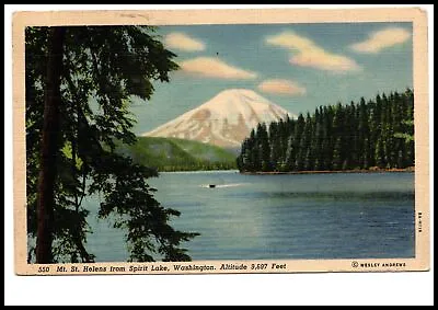 Postcard 550 Mt St Helens Spirit Lake Washington Altitude 9697 Feet Posted 1939 • $4.99