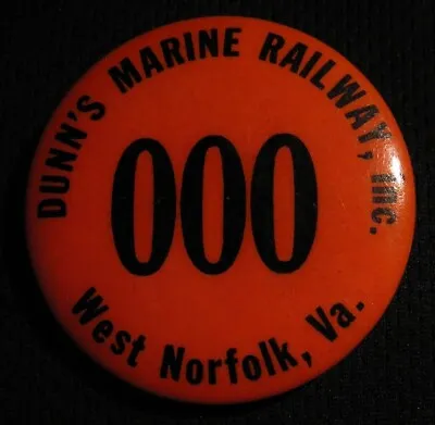 $24.99 • Buy Wwii Era Dunn's Marine Railway Shipbuilders Employee Id Badge - West Norfolk Va