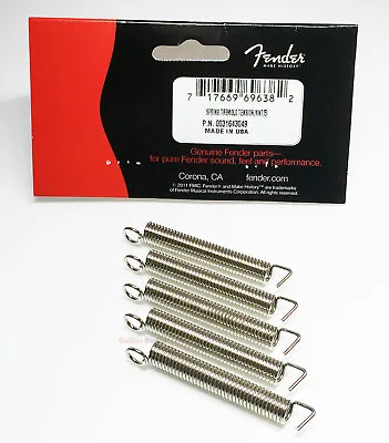 Genuine Fender (5) Nickel Vintage Tremolo Strat Guitar Bridge Tension Springs • $11.52