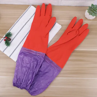 Cleaning Glove Waterproof Elbow Length Household Glove Dish Kitchen • £8.79