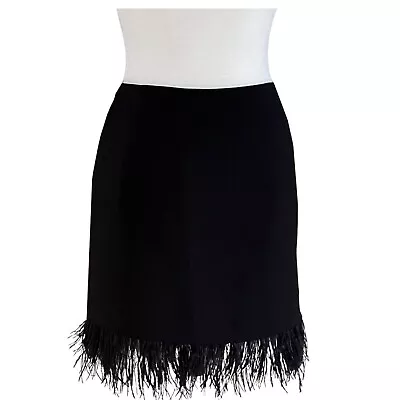 J.O.A. LOS ANGELES Women’s Black Feathered Skirt Sz L • $29