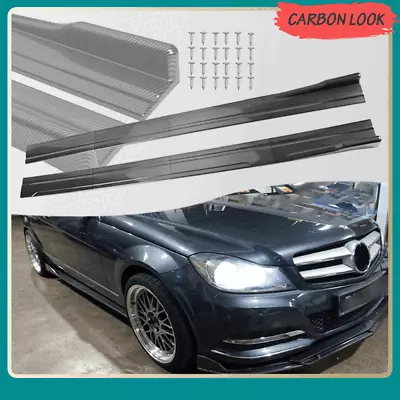 78.7  Carbon Fiber Side Skirt Panel Splitter For Benz E-Class W212 W211 2Door AB • $59.95