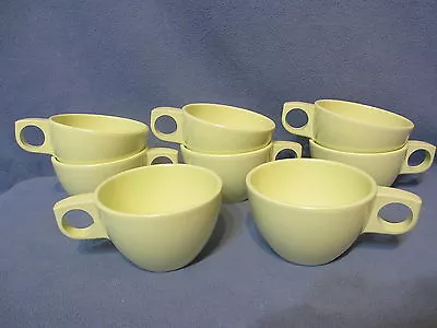 Vintage 300 Arrowhead Silite Melmac Melamine 8 Oz Cups Set Of 8 Yellow • $27.89