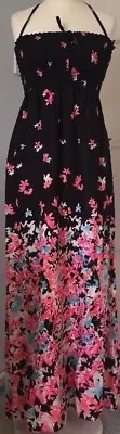 M & S Collection Floral Halterneck Turquoise Mix Maxi Dress • £14.99