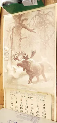 PETERS CARTRIDGE MOOSE IN SNOW STORM Poster 1904 Calendar REPRODUCTION • $18.95