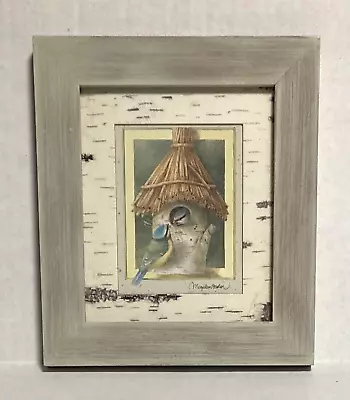 Hallmark Matted Framed Birdhouse Print By Marjolein Bastin Signed • $12.99