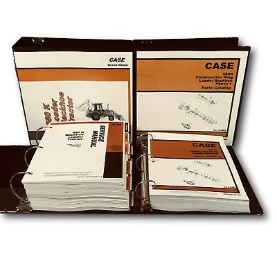 $150 • Buy Case 580K Backhoe Loader Tractor Phase 1 Service Manual Parts Catalog Shop Book