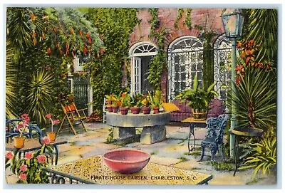 C1940 Pirate House Garden Exterior Charleston South Carolina SC Vintage Postcard • $9.95