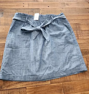 J Crew Casual Lined Skirt With Elastic Waist Pockets And A Tie Belt BNWT • $6