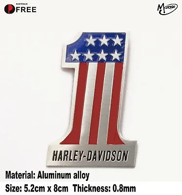 Harley Davidson Number 1 Badge Motor Sticker Metal Emblem Logo 5X8cm Best Gifts • $11.99