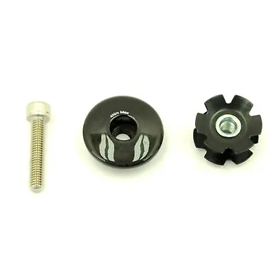 All Bicycle Headset Carbon Fiber Top Cap  Star Nut & Bolt For Fork 1-1/8 Inch • $8.95