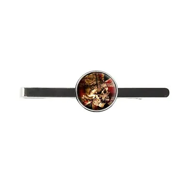 Union Jack Skull Men's Tie Slide Bar Ideal Birthday Father Day Gift C145 • £8.99