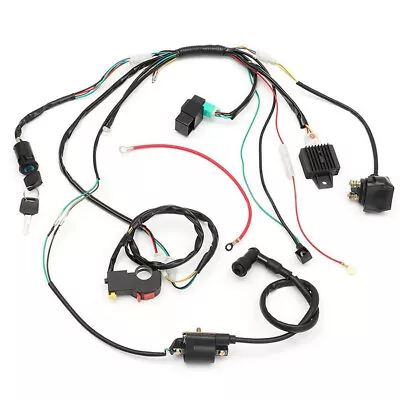 CDI Wire Switch Stator Assembly Electric Wiring Harness Kit 50cc-125cc ATV Quad • $50.39