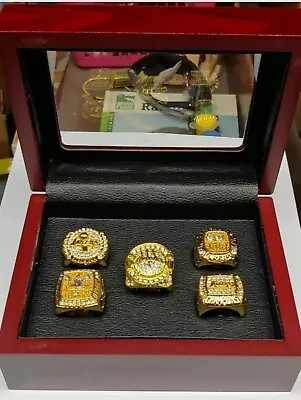 Kobe Bryant - Los Angeles Lakers Championship 5 Ring Set With Wooden Display Box • $139.99