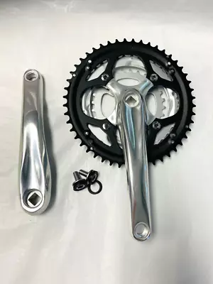 Bicycle Alloy Crank Set 28T/38T/48T  X 175MM Black/Silver MTB Bikes • $54.99