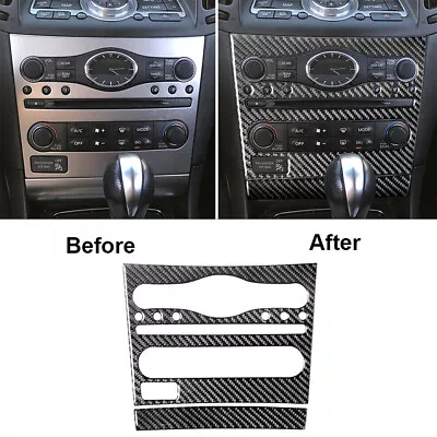 2x Carbon Fiber Interior Radio Console Cover Trim Fit For Infiniti G37 2010-2013 • $23.96