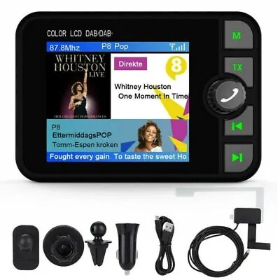 2.4  Digital DAB FM MP3 Adapter Screen Bluetooth Car Radio Electronics Magnetic • £32.99