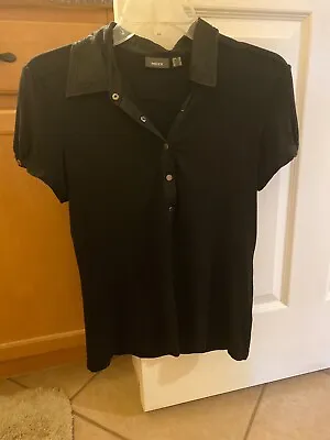 Mexx Women’s Black Collared Blouse Size Medium Buttons • $6