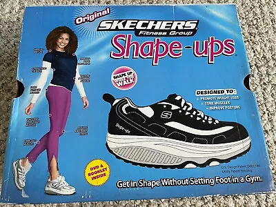 Skechers Shape Ups Athletic Sneakers Navy Silver Size 9 New In Box • $69