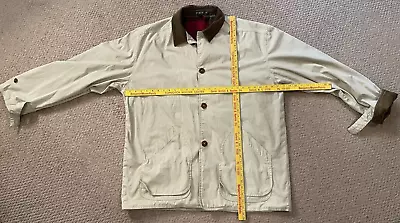 J. Crew Jacket Men's 2xl Beige Barn Chore Coat Plaid Flannel Lined Corduroy Vtg. • $39.99