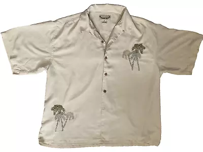 Paradise Coves Mens XXL Hawiian/bowling Shirt 100% Silk Embroidered • $21